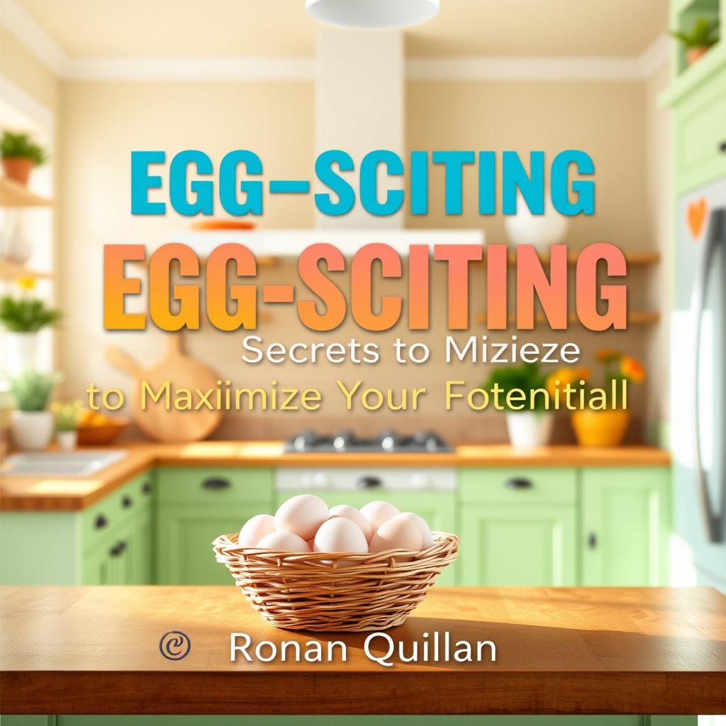 A realistic image of a sunny, vibrant kitchen filled with bright and inviting colors