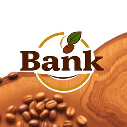 A logo design for a coffee brand called 'Bank', featuring a bold and modern font that emphasizes the name 'Bank' in a stylized way