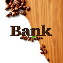 A logo design for a coffee brand called 'Bank', featuring a bold and modern font that emphasizes the name 'Bank' in a stylized way