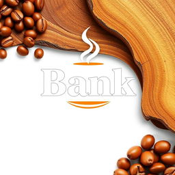 A logo design for a coffee brand called 'Bank', featuring a bold and modern font that emphasizes the name 'Bank' in a stylized way