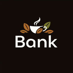 A creatively reinvented logo for a coffee brand called 'Bank', featuring innovative and artistic designs