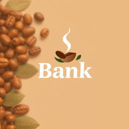 A creatively reinvented logo for a coffee brand called 'Bank', featuring innovative and artistic designs