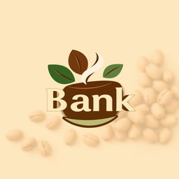 A creatively reinvented logo for a coffee brand called 'Bank', featuring innovative and artistic designs