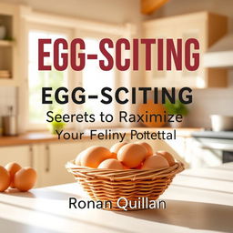A vibrant, sunny kitchen filled with natural light, featuring a basket of fresh eggs prominently displayed