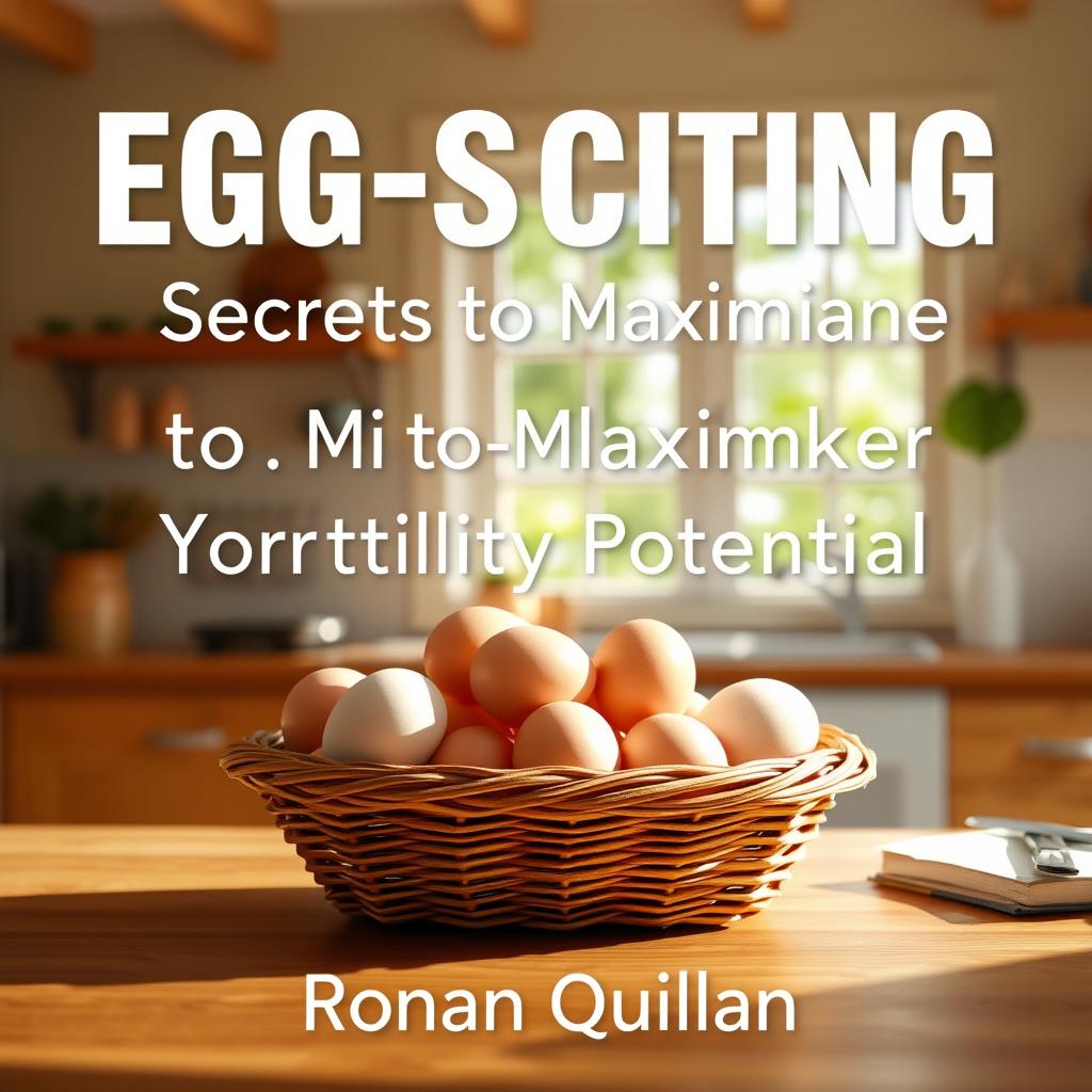 A vibrant, sunny kitchen filled with natural light, featuring a basket of fresh eggs prominently displayed