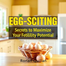 A vibrant, sunny kitchen filled with natural light, featuring a basket of fresh eggs prominently displayed