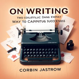 A book cover design titled 'On Writing Your Way to Captivating Success' by Corbin Jastrow