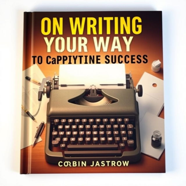 A captivating book cover design featuring the bold title 'On Writing Your Way to Captivating Success' in large, eye-catching font at the top