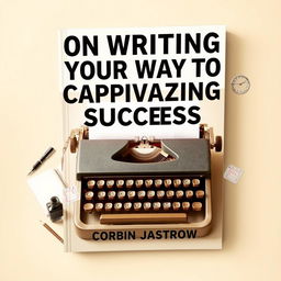 A captivating book cover design featuring the bold title 'On Writing Your Way to Captivating Success' in large, eye-catching font at the top