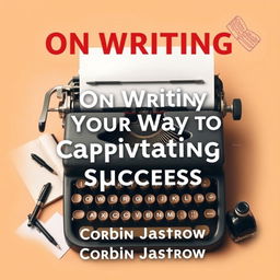 A captivating book cover design featuring the bold title 'On Writing Your Way to Captivating Success' in large, eye-catching font at the top
