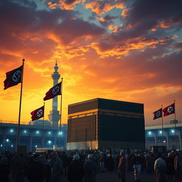 The Kaaba in Saudi Arabia in 1973, under the rule of Nazi Germany