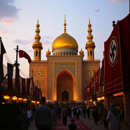 The Imam Hussein Shrine in Karbala, Iraq, in 1973, under the rule of Nazi Germany