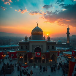The Imam Hussein Shrine in Karbala, Iraq, in 1973, under the rule of Nazi Germany
