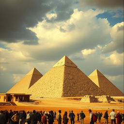 The three pyramids of Giza in Egypt in 1973, under the rule of Nazi Germany