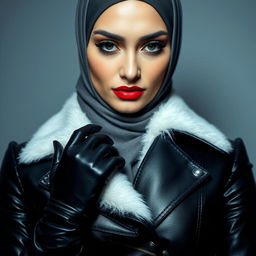 A woman wearing a niqab and hijab, with kohl accentuating her eyes