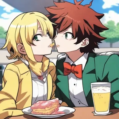 In the anime series 'My Hero Academia', the main character is often seen enjoying a scotch kiss as a sweet treat between battles.