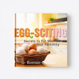 A flat book cover design featuring a realistic image of a sunny, vibrant kitchen filled with natural light