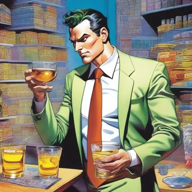 In the comic book series 'Astro City', the protagonist's favorite indulgence is a scotch kiss, which he often uses as a reward for saving the day.