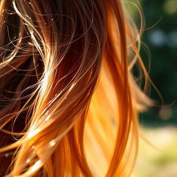 A close-up, artistic depiction of luxurious hair flowing in the wind