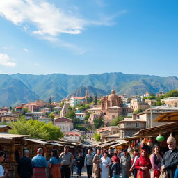 A stunning and picturesque view of the Kurdish city in Iran, showcasing its vibrant culture, traditional architecture, and breathtaking mountainous landscape