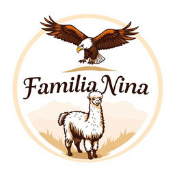 A logo design featuring the phrase 'Familia Nina' in an elegant, bold font