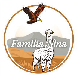 A logo design featuring the phrase 'Familia Nina' in an elegant, bold font