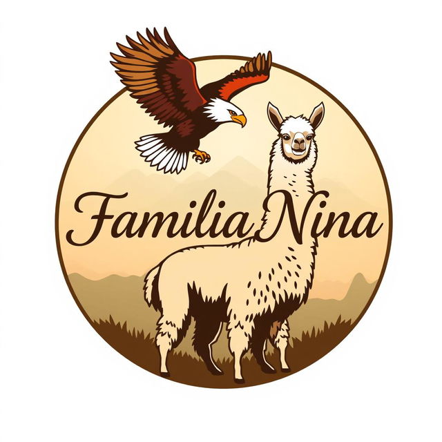 A logo design featuring the phrase 'Familia Nina' in an elegant, bold font