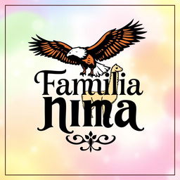 A vibrant logo featuring the words 'Familia Nina' elegantly displayed