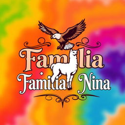 A vibrant logo featuring the words 'Familia Nina' elegantly displayed