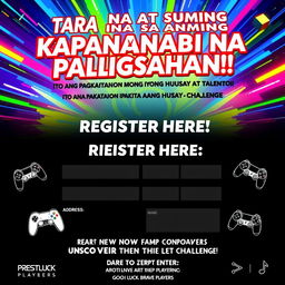 A vibrant and eye-catching poster promoting an exciting competition