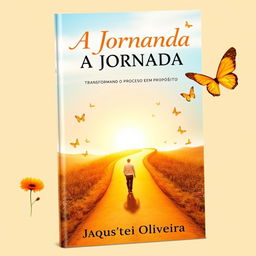 A captivating book cover for a motivational title 'A Jornada'