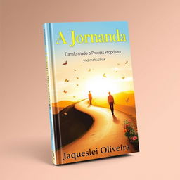 A captivating book cover for a motivational title 'A Jornada'