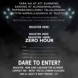 A mysterious and slightly scary poster for an exciting gaming competition