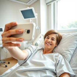 A hospital room featuring a bright, airy atmosphere