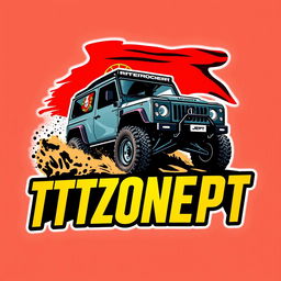 A vibrant logo featuring an off-road vehicle prominently displayed alongside the text 'TTZONEPT' and incorporating the Portuguese flag