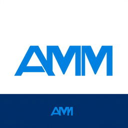 A modern logo design featuring the letters A, M, and M creatively combined in a stylish and sleek manner