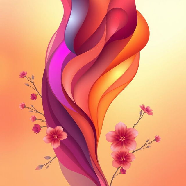 An artistic rendering of a vagina, depicted in an abstract and beautiful way, focusing on the organic shapes and colors found in nature