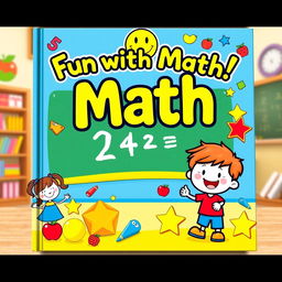 A colorful and engaging math-themed cover designed for children