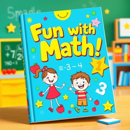 A colorful and engaging math-themed cover designed for children