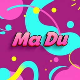 A vibrant and eye-catching TikTok profile picture featuring the text 'Ma Du' in a modern, artistic font