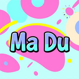 A vibrant and eye-catching TikTok profile picture featuring the text 'Ma Du' in a modern, artistic font
