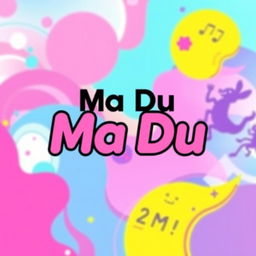 A vibrant and eye-catching TikTok profile picture featuring the text 'Ma Du' in a modern, artistic font