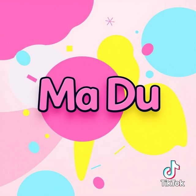 A vibrant and eye-catching TikTok profile picture featuring the text 'Ma Du' in a modern, artistic font