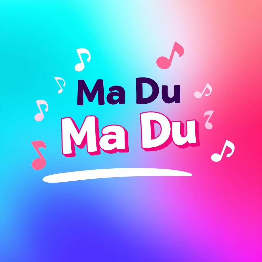 A vibrant and engaging TikTok profile picture for 'Ma Du', featuring a modern and artistic design