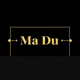 A stylish TikTok profile picture for 'Ma Du' featuring a striking black and gold color scheme