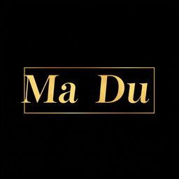 A stylish TikTok profile picture for 'Ma Du' featuring a striking black and gold color scheme