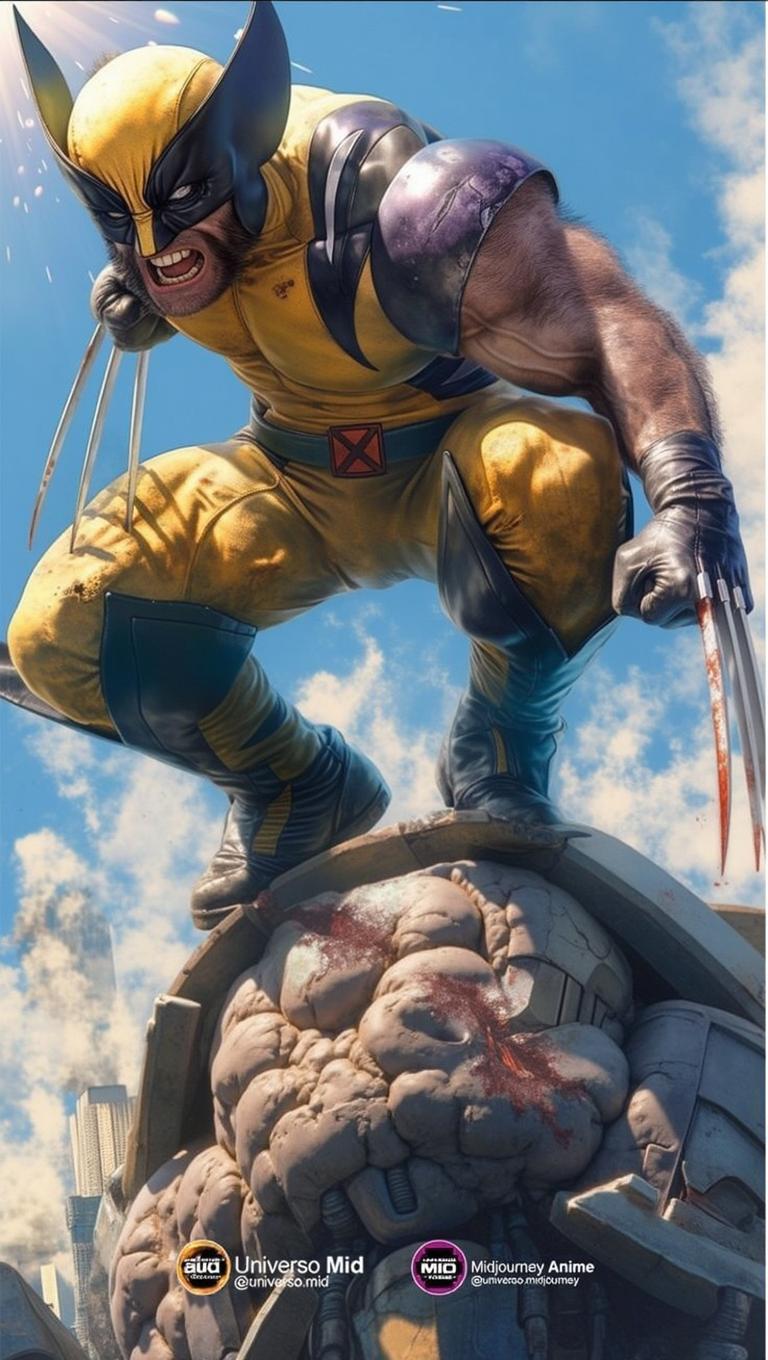 An intense and dynamic scene featuring a powerful superhero character inspired by classic comic book aesthetics