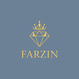 A luxurious and elegant logo design for a jewelry store named 'Farzin
