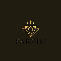 A luxurious and elegant logo design for a jewelry store named 'Farzin