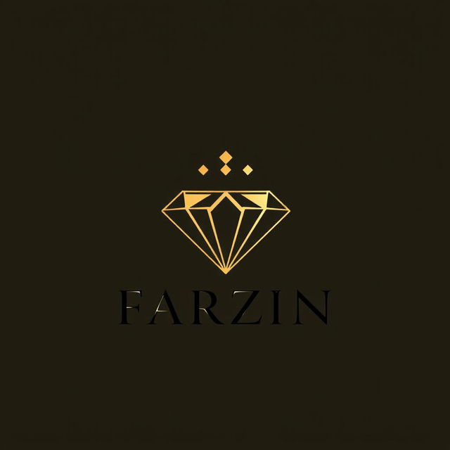 A luxurious and elegant logo design for a jewelry store named 'Farzin